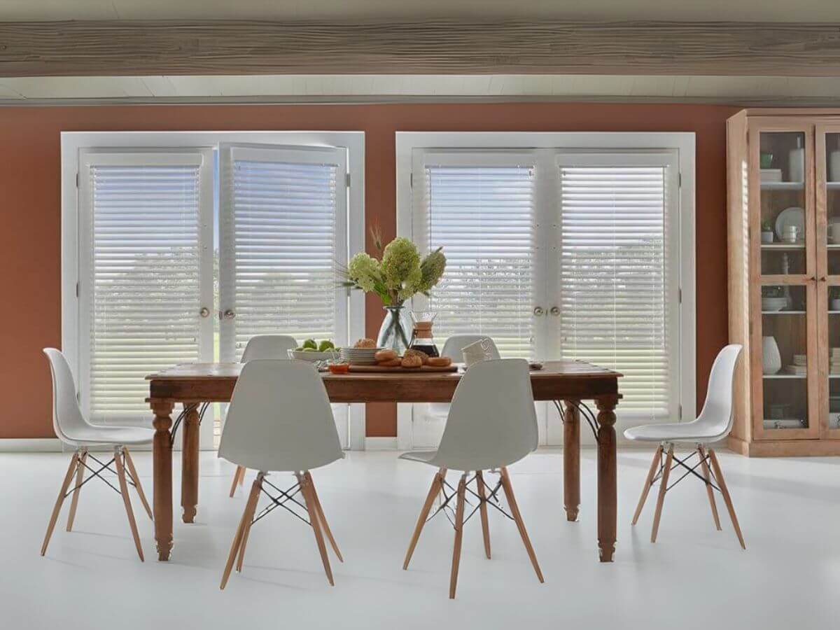 Impressive Laundry Room Faux Wood Blinds in Lee's Summit